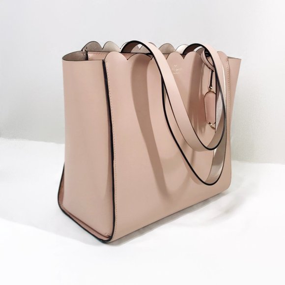 Kat Spade Magnolia Street Pink Leather Tote Bag Shopper Handbag Purse Large - Picture 3 of 14